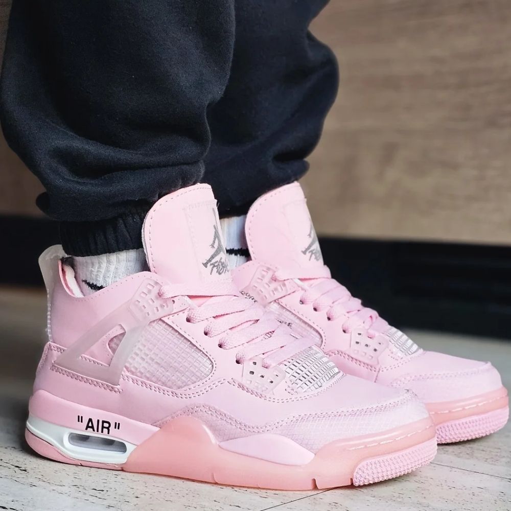Air Jordan 4 x in Off White Sail Pink - product image from the listing.