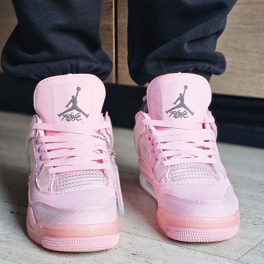 Air Jordan 4 x in Off White Sail Pink - product image from the listing.