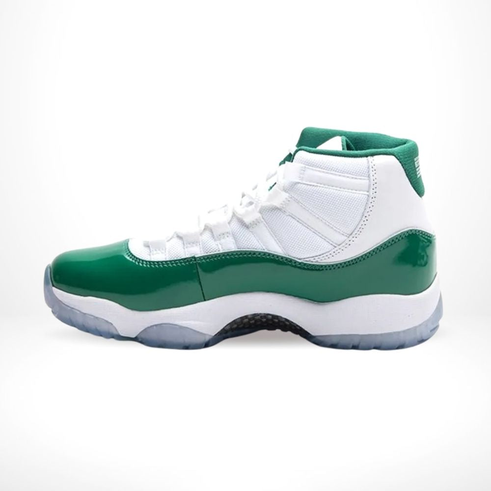 Air Jordan 11 Retro High in White And Green - product image from the listing.