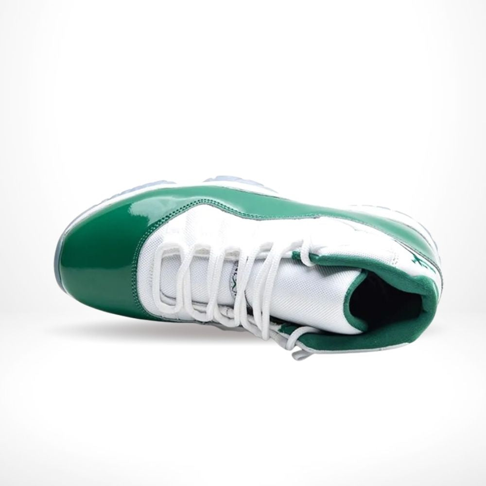 Air Jordan 11 Retro High in White And Green - product image from the listing.