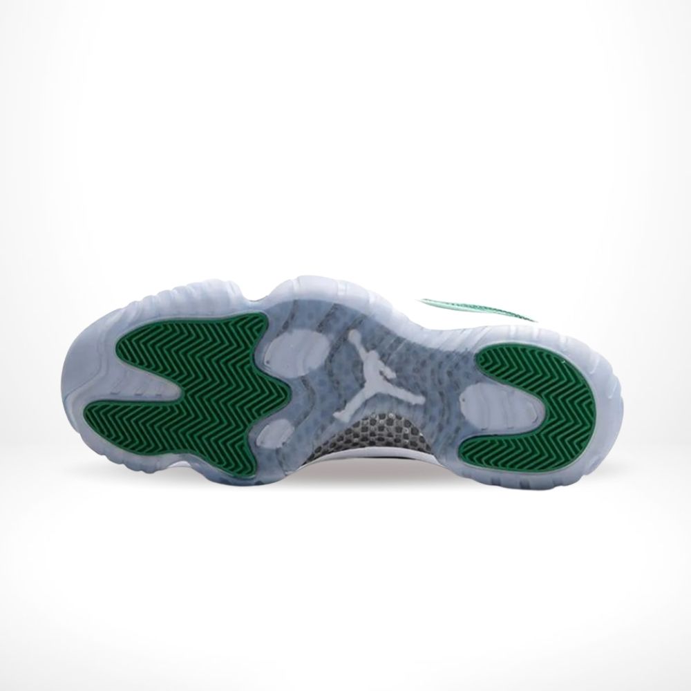 Air Jordan 11 Retro High in White And Green - product image from the listing.