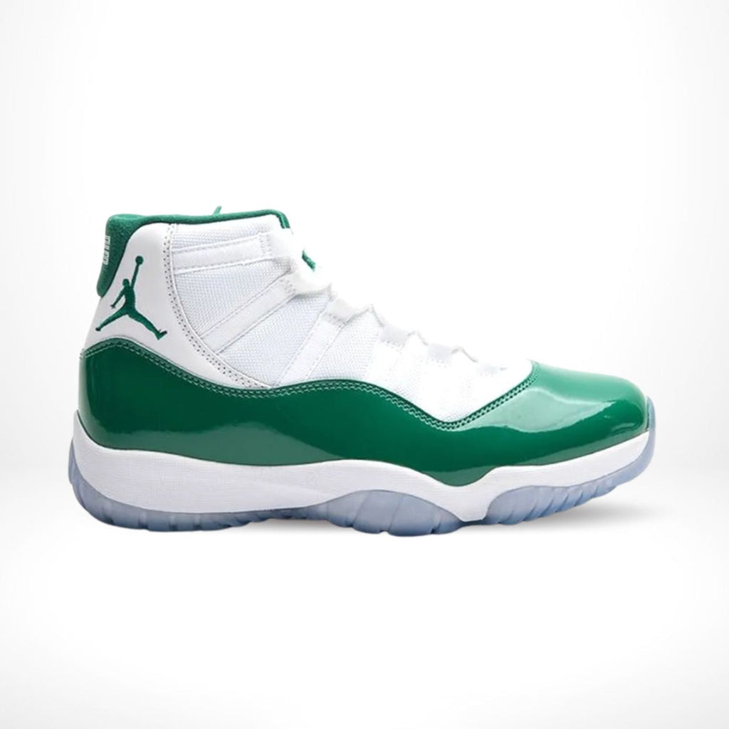 Air Jordan 11 Retro High in White And Green - product image from the listing.
