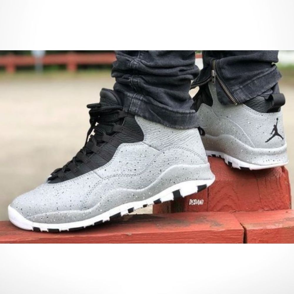Air Jordan 10 Retro Cement in Black - product image from the listing.