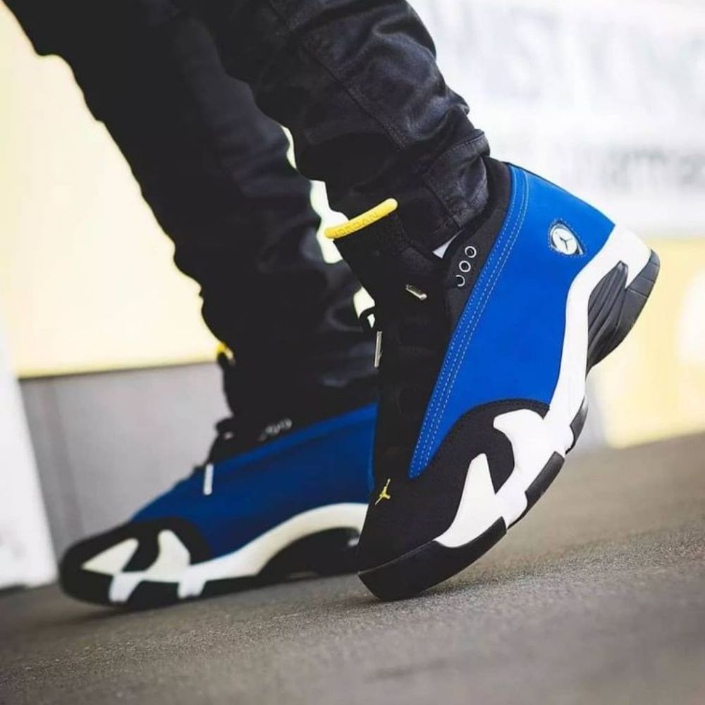 Air Jordan 14 Retro Laney Varsity in Royal - product image from the listing.