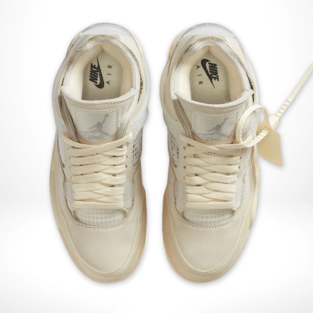 Air Jordan 4 Retro SP x Off-White in Sail - product image from the listing.