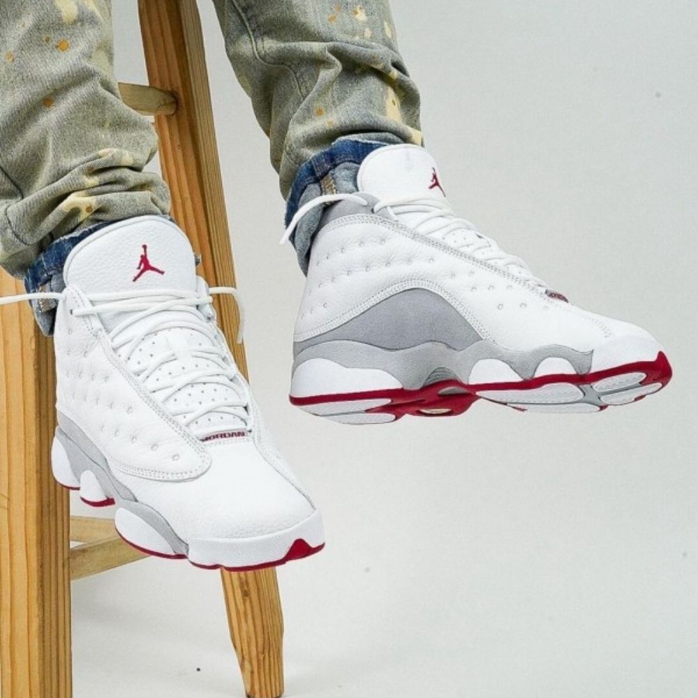 Air Jordan 13 Retro in White Wolf Grey - product image from the listing.