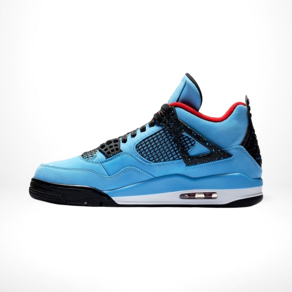 Air Jordan 4 Retro x Travis Scott Cactus Jack in University Blue - product image from the listing.
