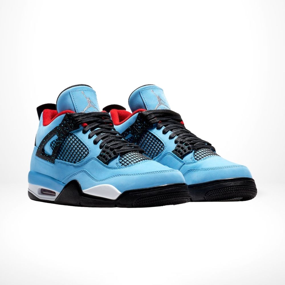 Air Jordan 4 Retro x Travis Scott Cactus Jack in University Blue - product image from the listing.