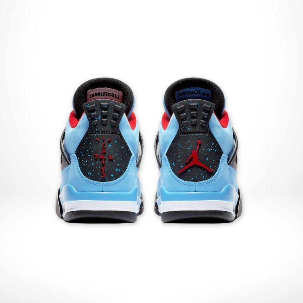 Air Jordan 4 Retro x Travis Scott Cactus Jack in University Blue - product image from the listing.