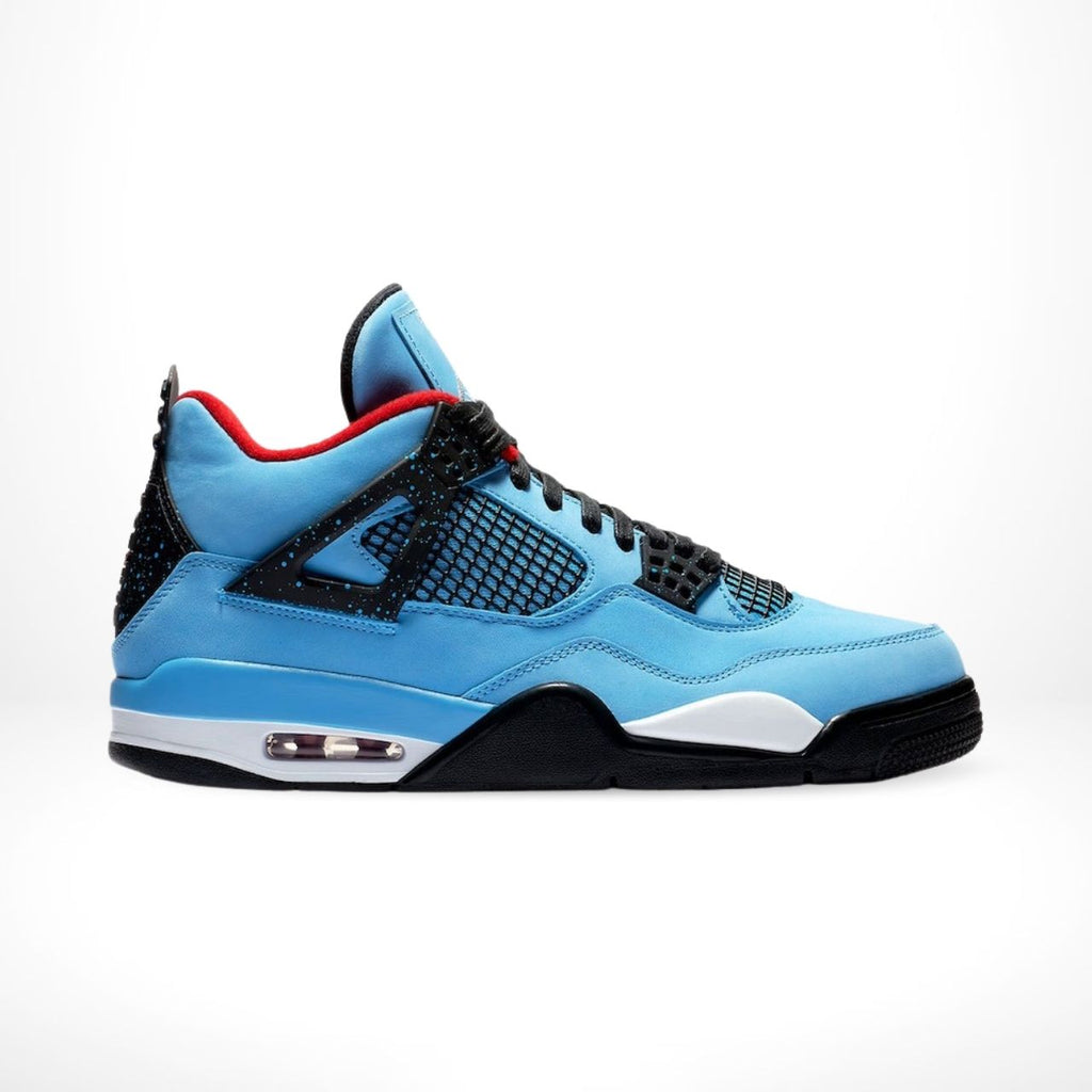 Air Jordan 4 Retro x Travis Scott Cactus Jack in University Blue - product image from the listing.