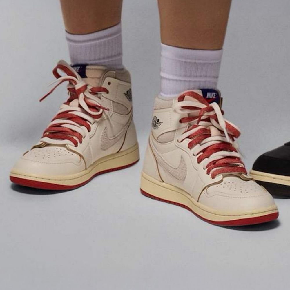 Air Jordan 1 Rare Air Cinnaba in Sail Light Bone - product image from the listing.