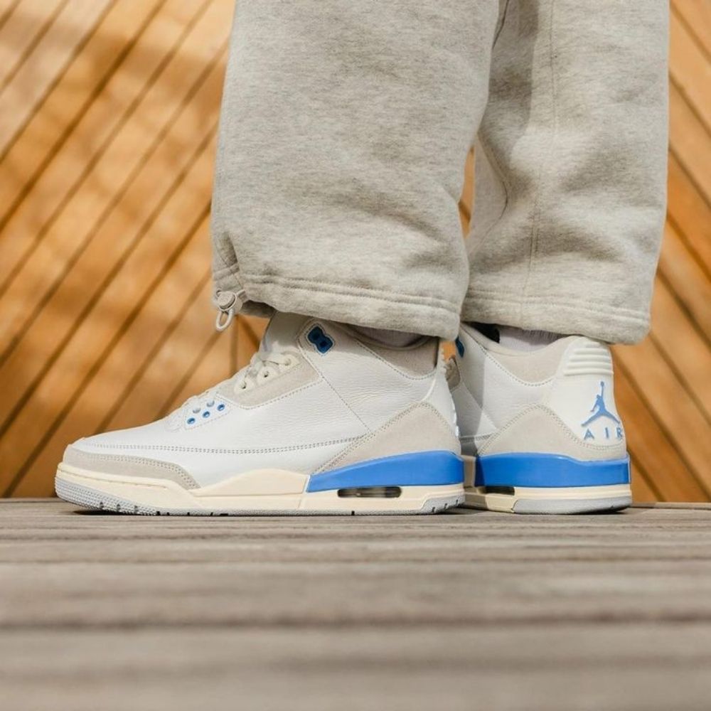 Air Jordan 3 Retro Lucky Shorts Hydrogen in Blue - product image from the listing.