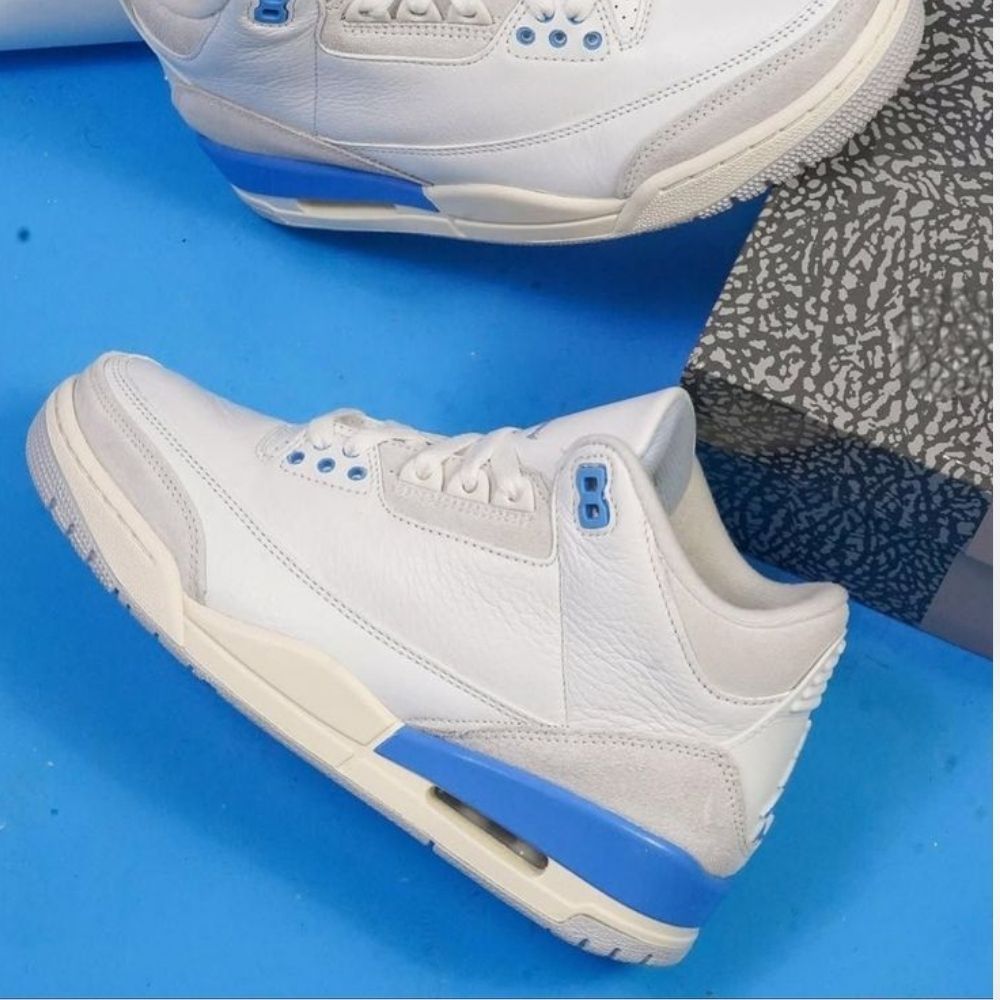Air Jordan 3 Retro Lucky Shorts Hydrogen in Blue - product image from the listing.