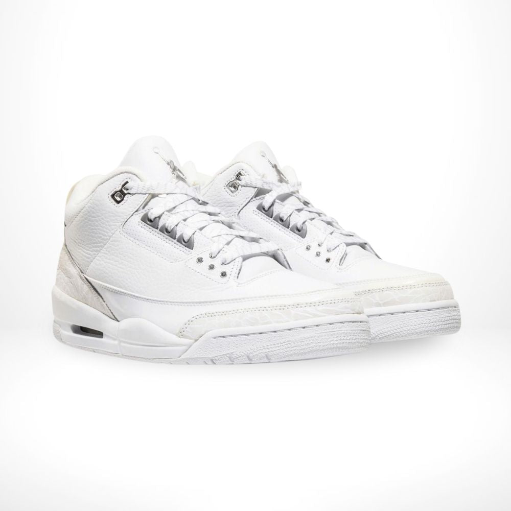 Air Jordan 3 Retro Pure Money in White - product image from the listing.