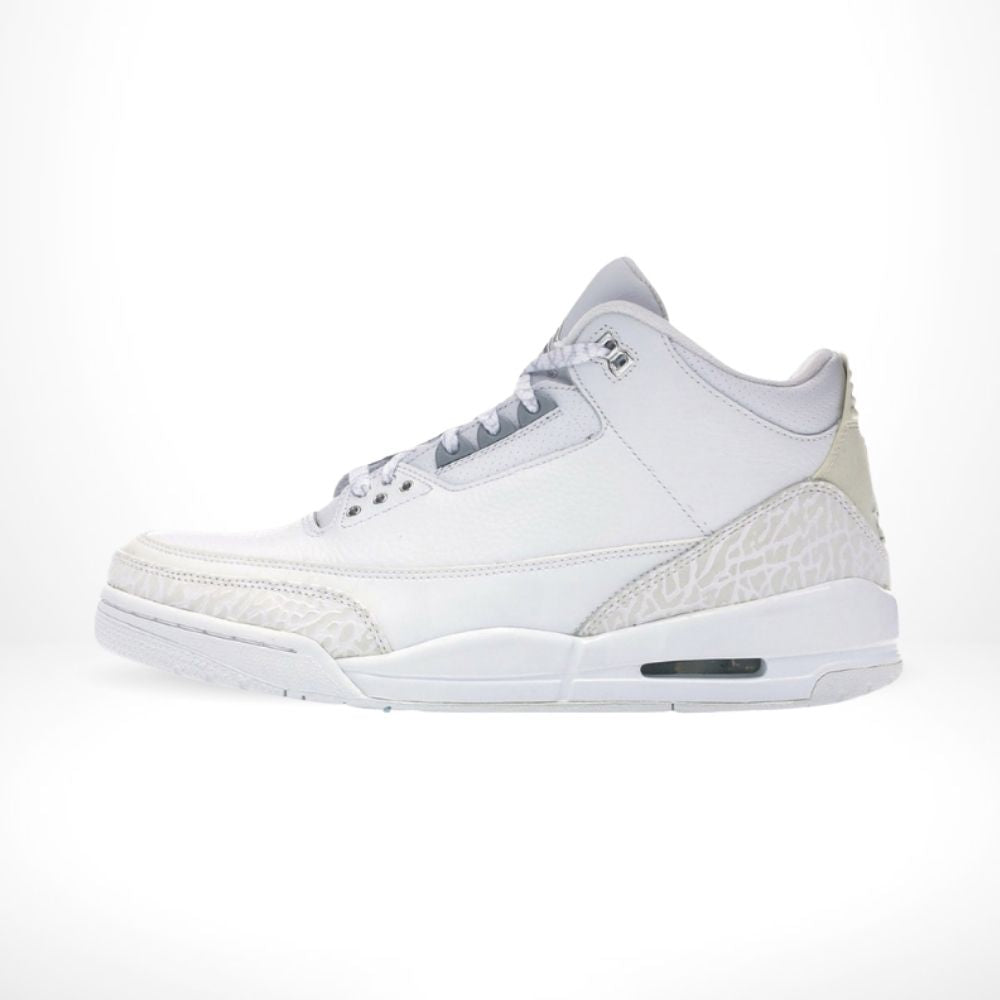 Air Jordan 3 Retro Pure Money in White - product image from the listing.