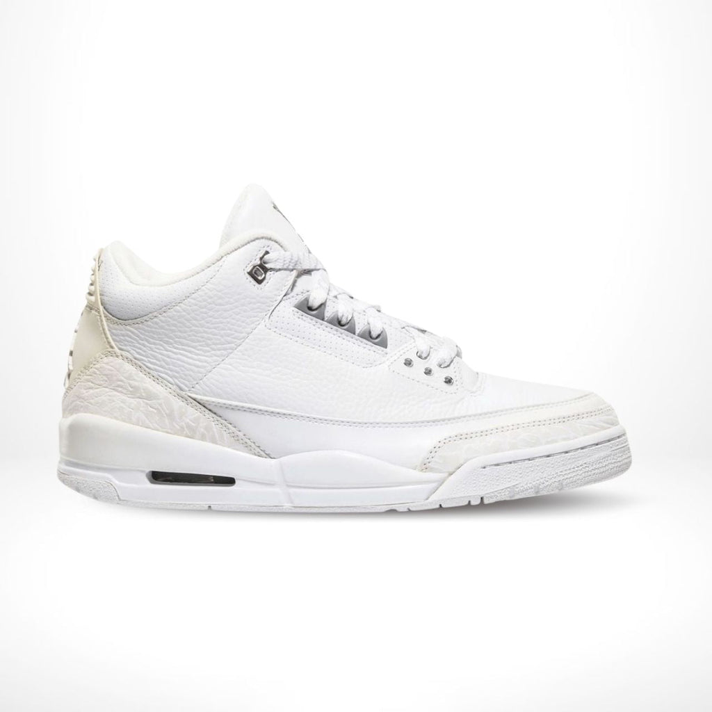 Air Jordan 3 Retro Pure Money in White - product image from the listing.