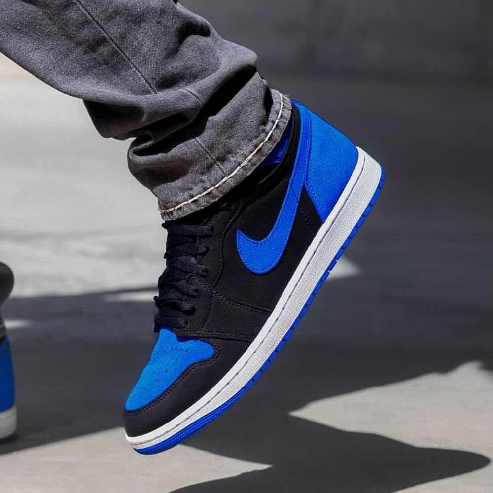 Air Jordan 1 Retro Low 85 in Royal Blue Black - product image from the listing.