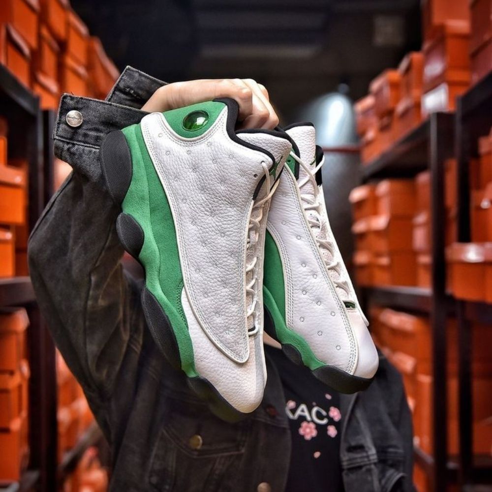 Air Jordan 13 Retro GS Sail Pine in Green - product image from the listing.