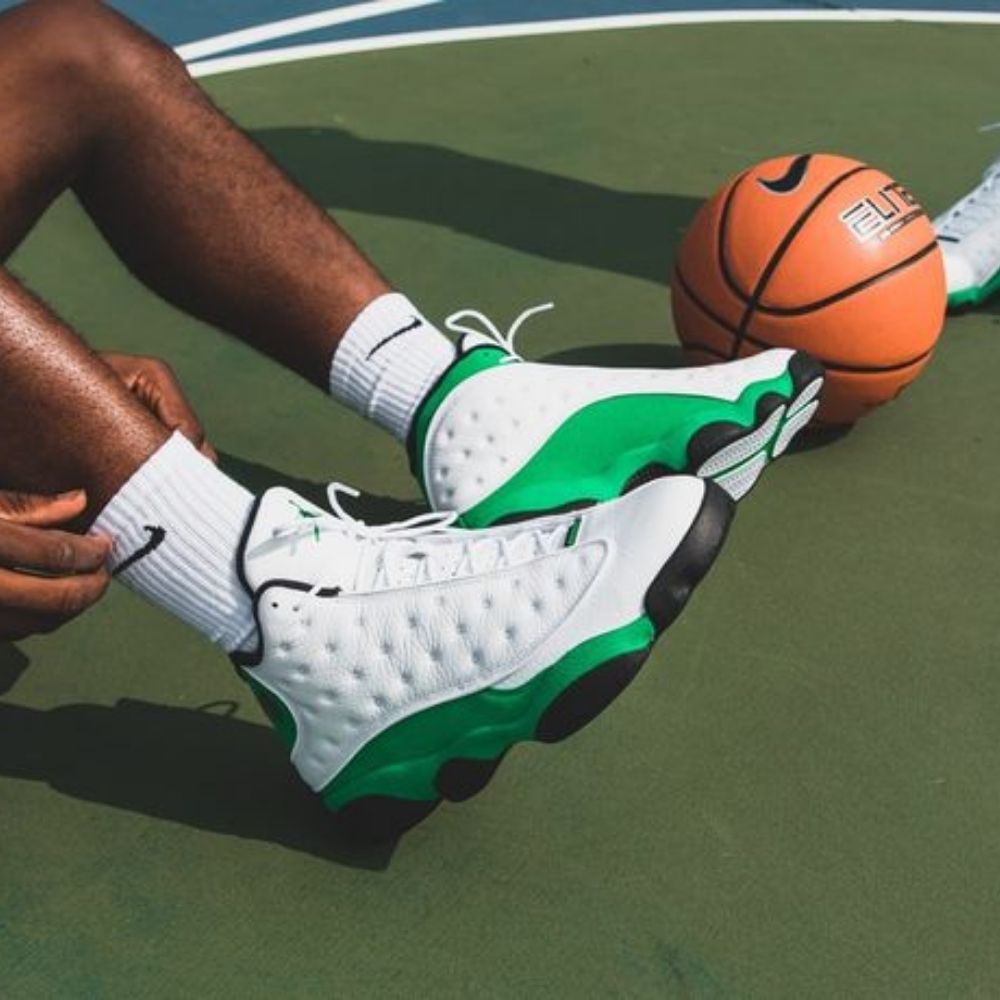 Air Jordan 13 Retro GS Sail Pine in Green - product image from the listing.