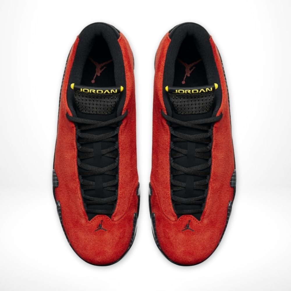 Air Jordan 14 Retro Ferrari Challenge in Red Black - product image from the listing.