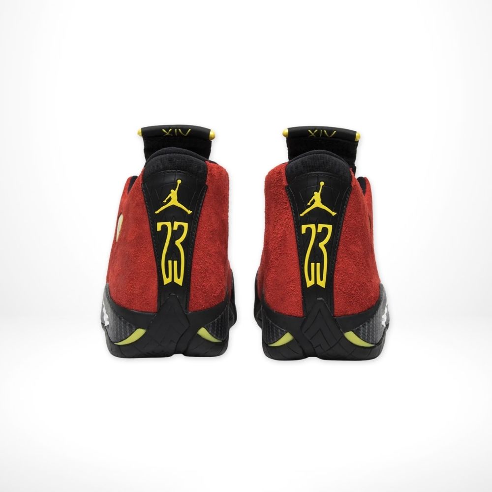 Air Jordan 14 Retro Ferrari Challenge in Red Black - product image from the listing.