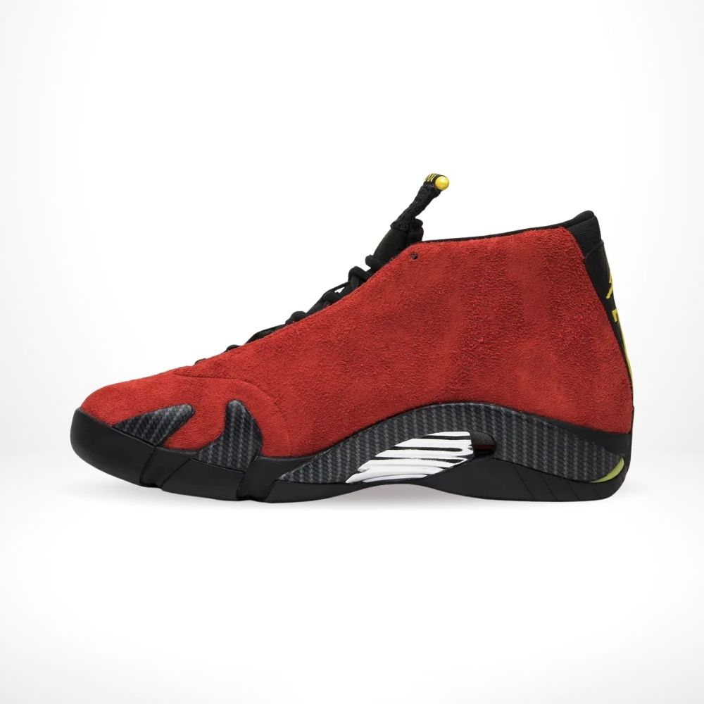 Air Jordan 14 Retro Ferrari Challenge in Red Black - product image from the listing.