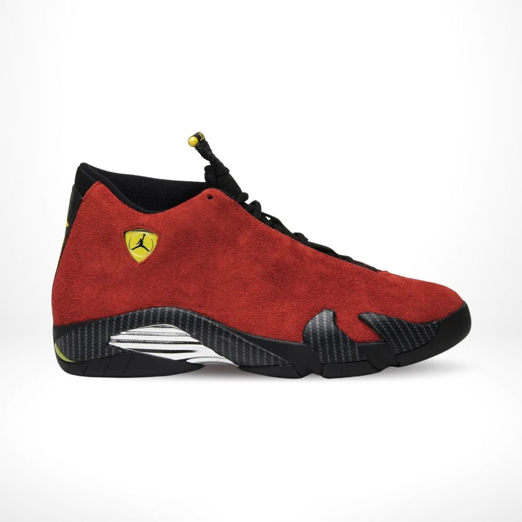 Air Jordan 14 Retro Ferrari Challenge in Red Black - product image from the listing.