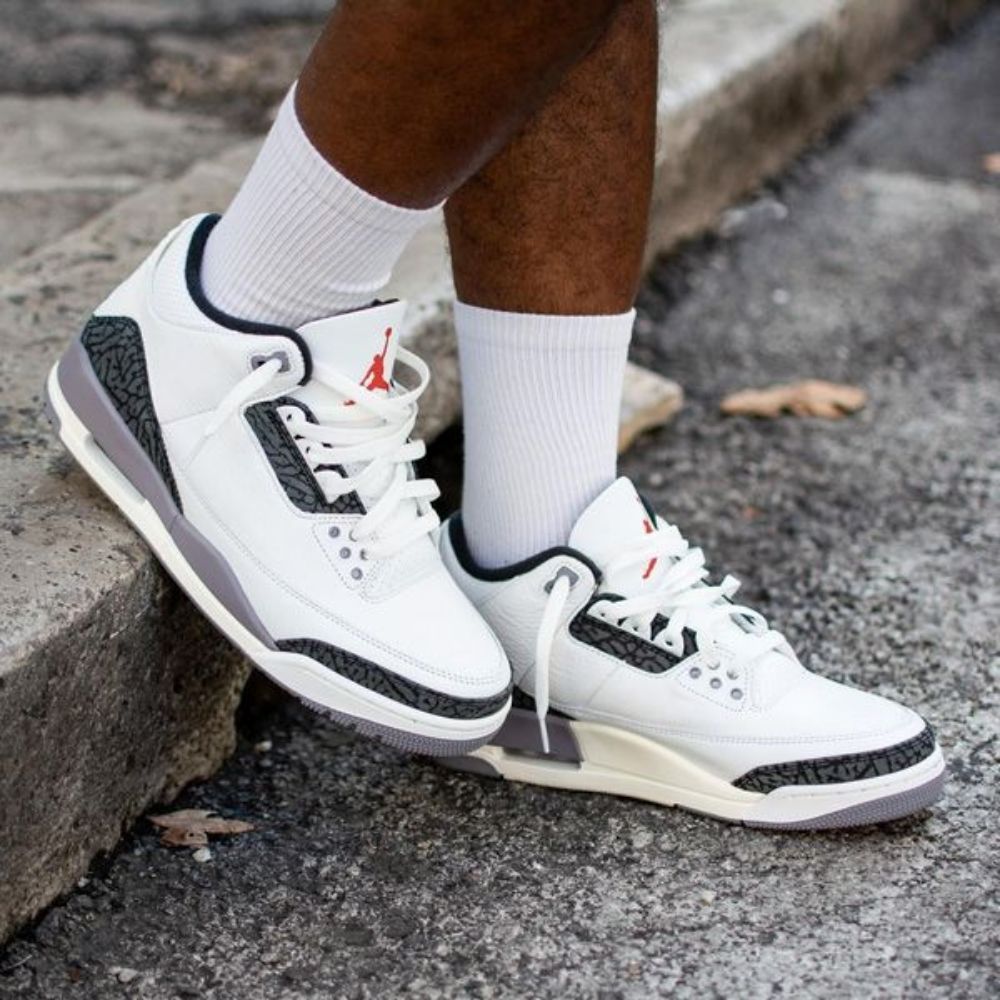 Air Jordan 3 Cement in Grey - product image from the listing.
