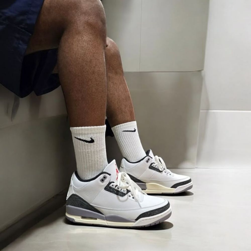 Air Jordan 3 Cement in Grey - product image from the listing.