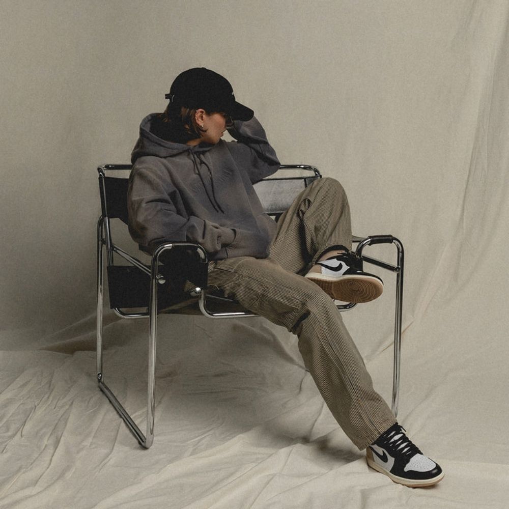 Air Jordan 1 Retro High OG Latte in Black - product image from the listing.