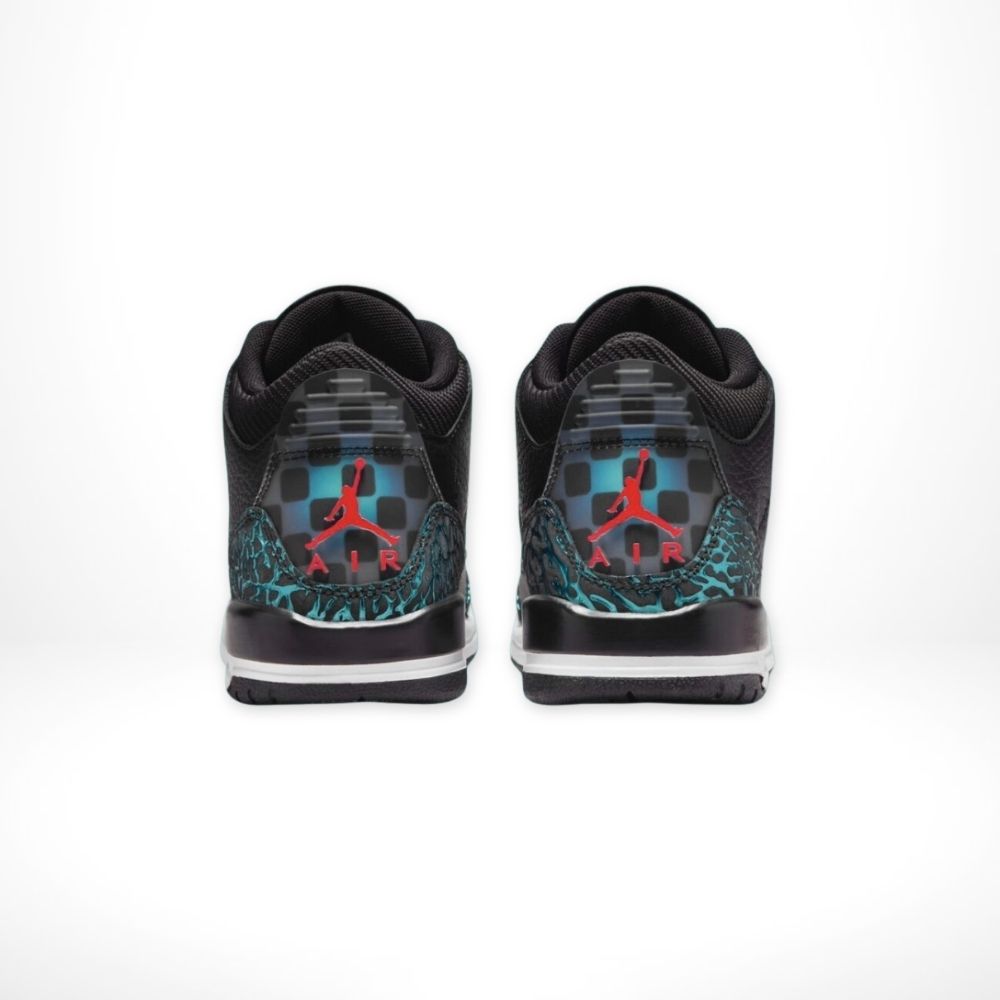 Air Jordan 3 in Black and Hyper Jade - product image from the listing.