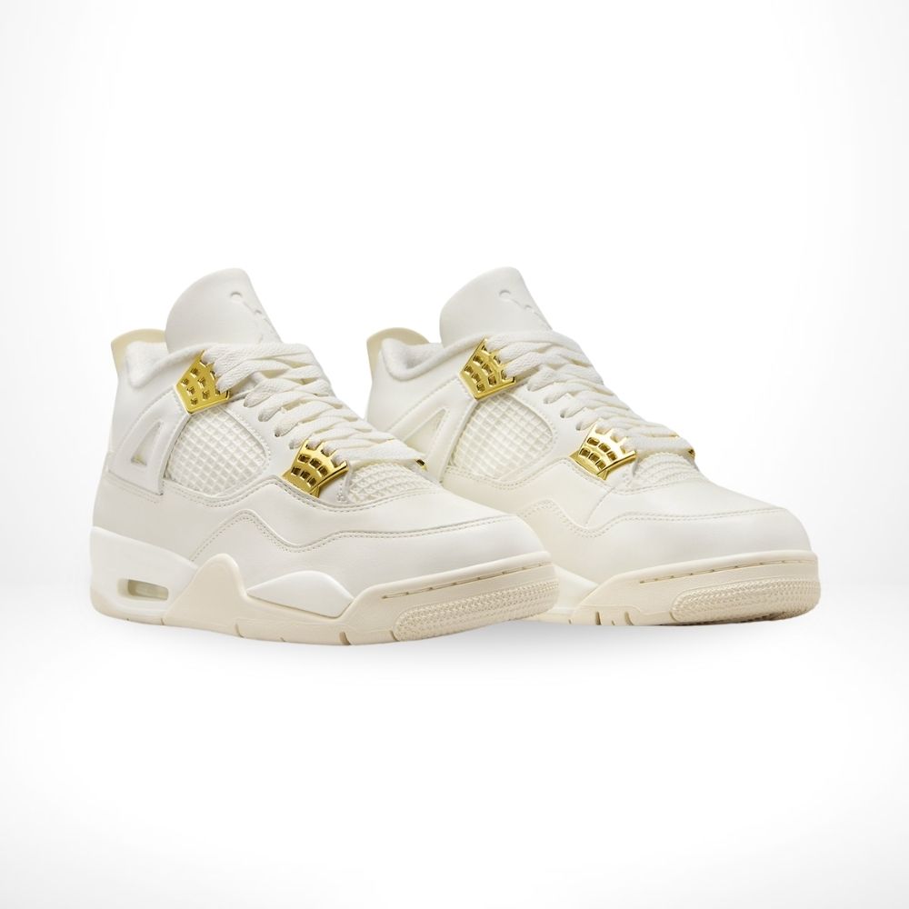 Air Jordan 4 in Sail Metallic Gold - product image from the listing.