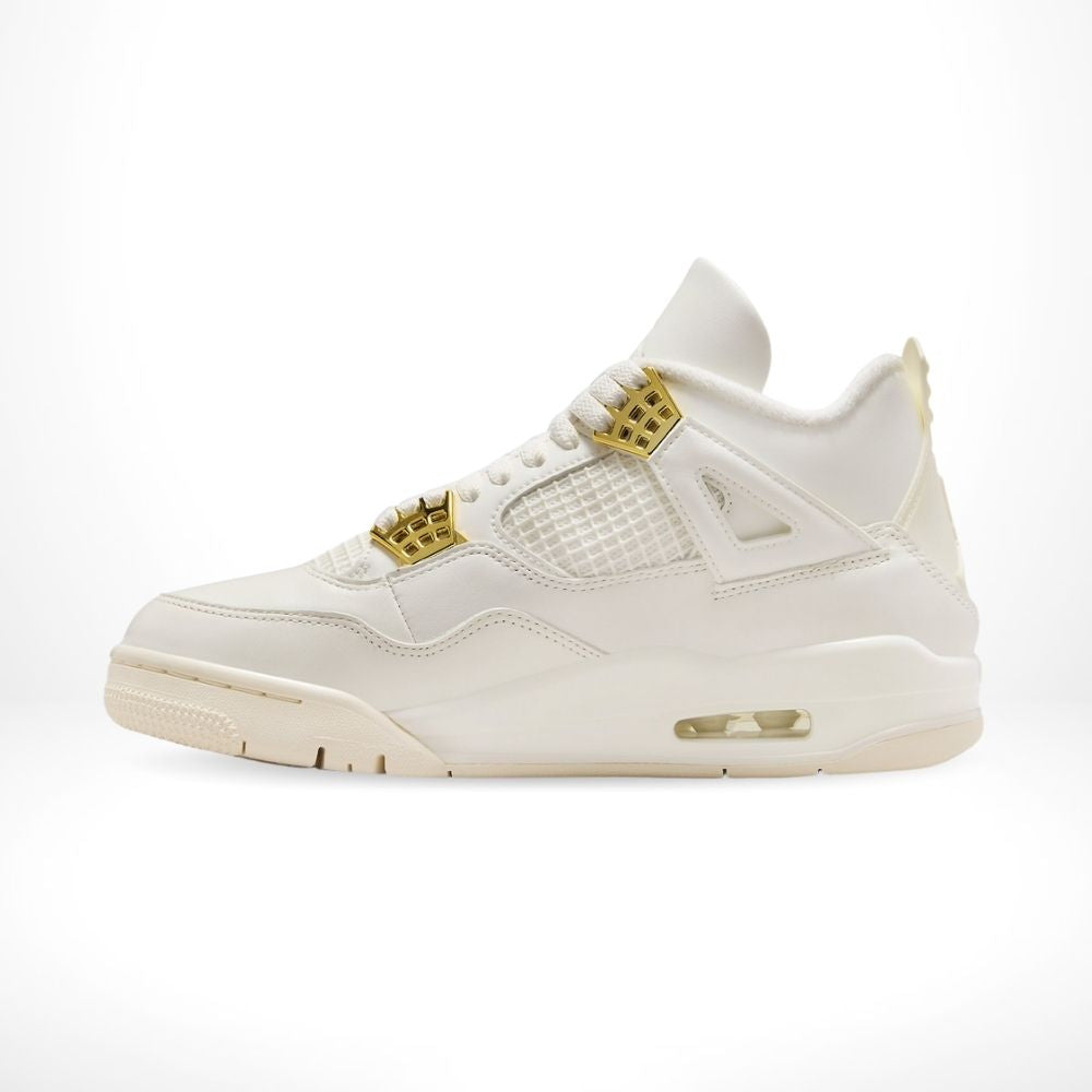 Air Jordan 4 in Sail Metallic Gold - product image from the listing.