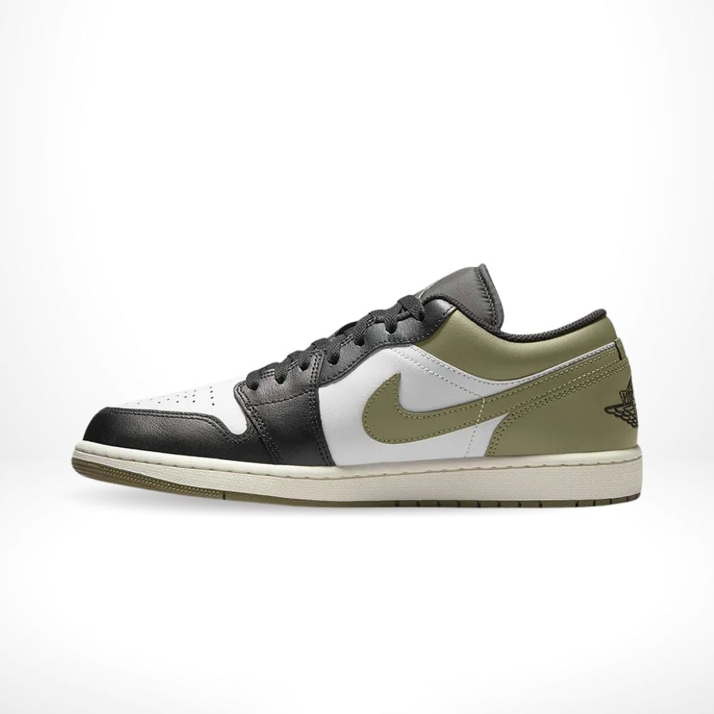 Air Jordan 1 Low Black Toe Medium in Olive - product image from the listing.