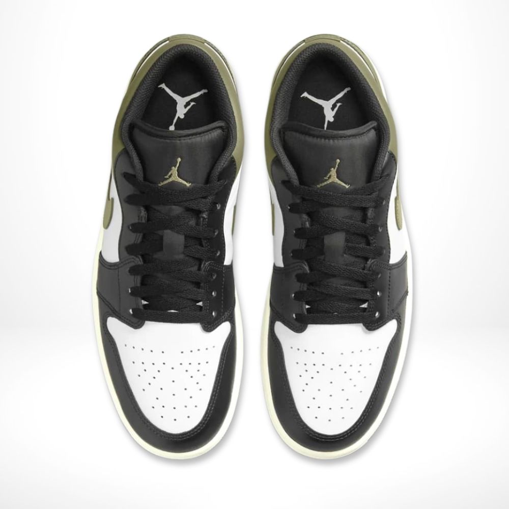 Air Jordan 1 Low Black Toe Medium in Olive - product image from the listing.