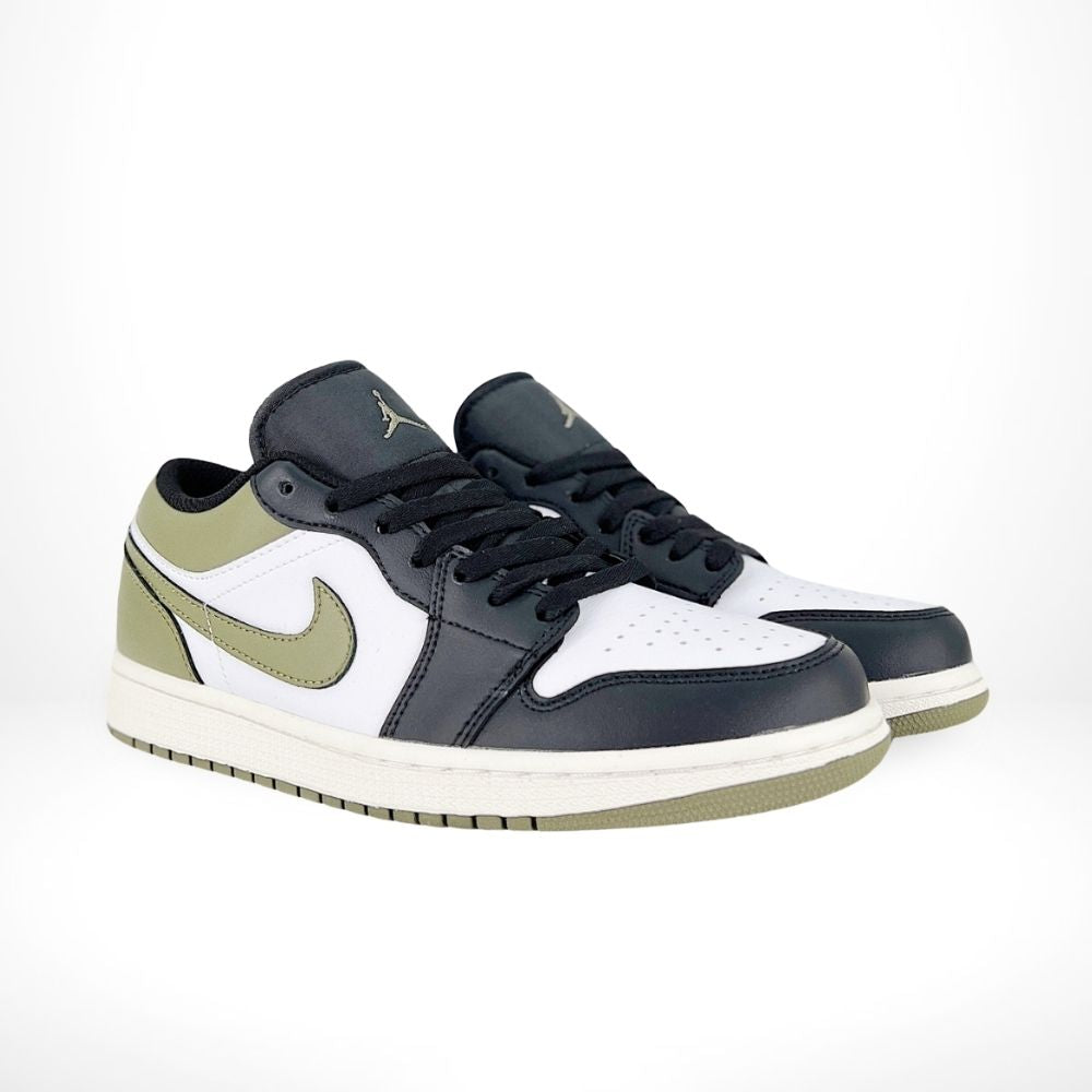 Air Jordan 1 Low Black Toe Medium in Olive - product image from the listing.