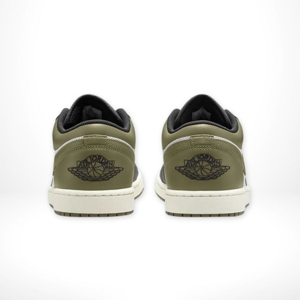 Air Jordan 1 Low Black Toe Medium in Olive - product image from the listing.