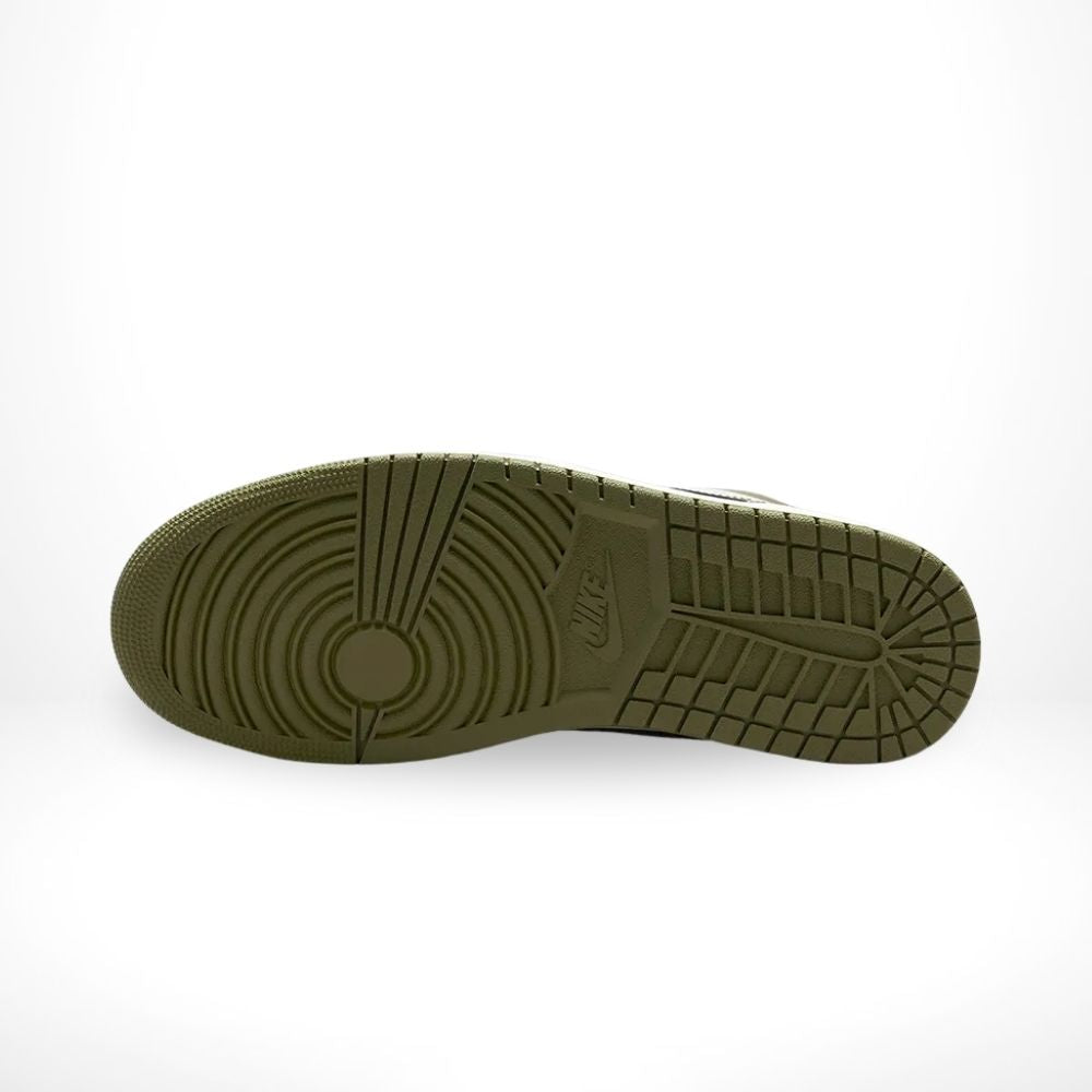 Air Jordan 1 Low Black Toe Medium in Olive - product image from the listing.