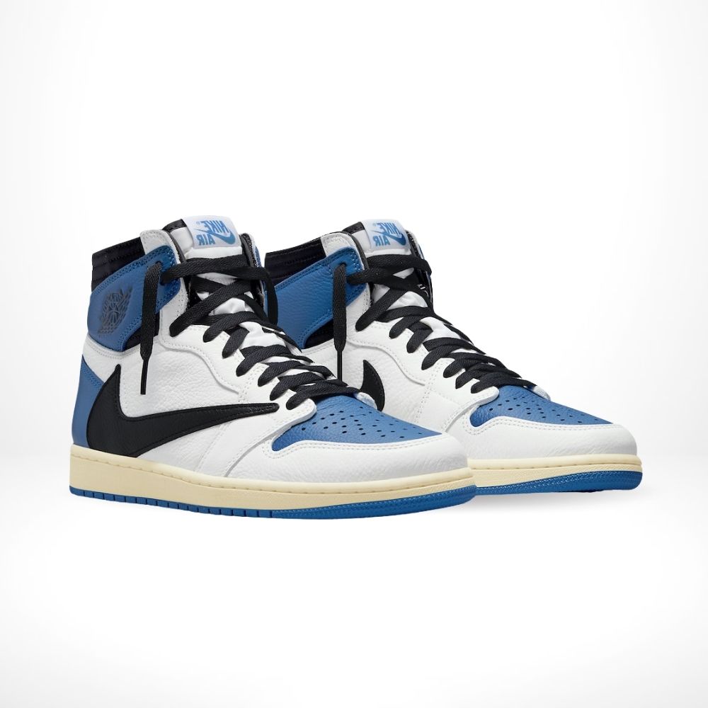 Air Jordan 1 High OG x Travis Scott x Fragment Military in Blue - product image from the listing.