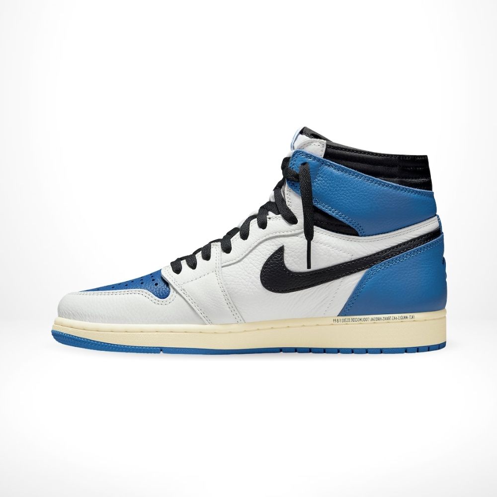 Air Jordan 1 High OG x Travis Scott x Fragment Military in Blue - product image from the listing.