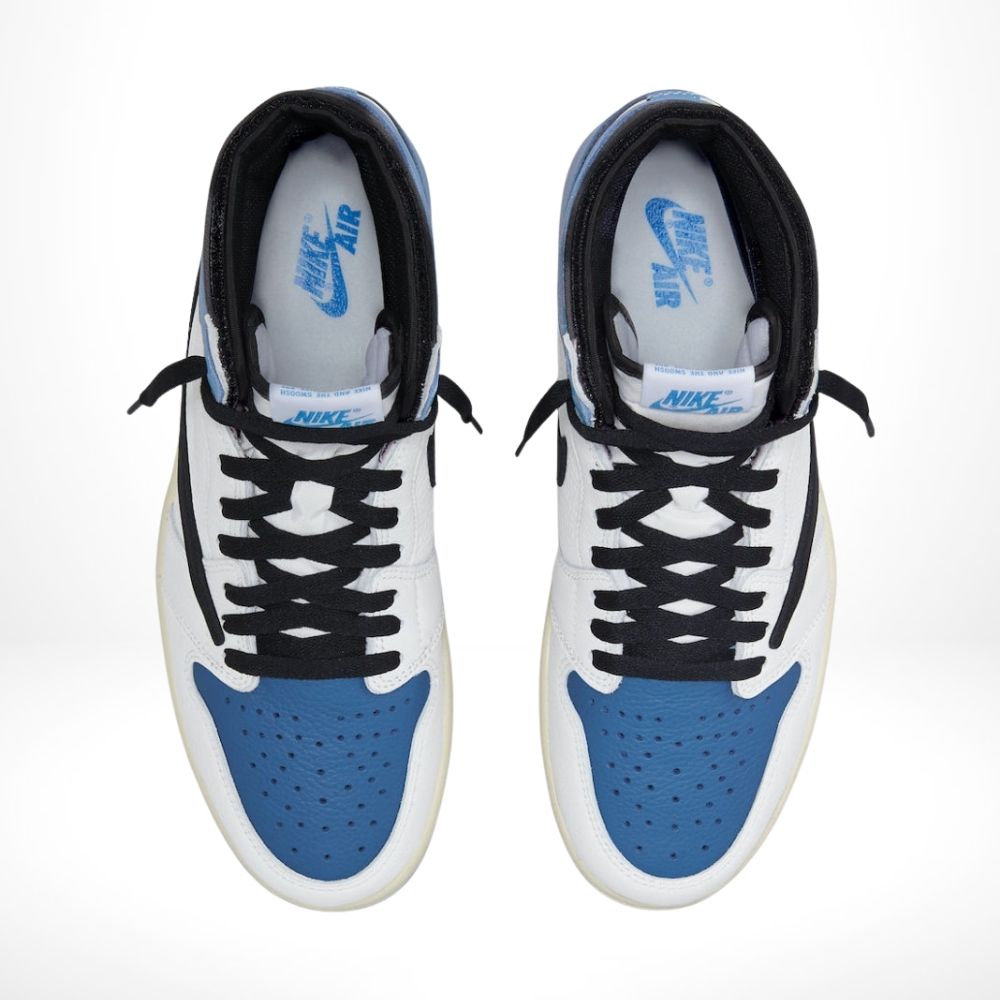 Air Jordan 1 High OG x Travis Scott x Fragment Military in Blue - product image from the listing.