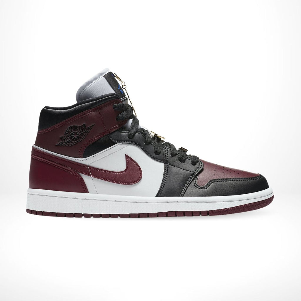 Black / Dark Beetroot (CZ4385-016) - Air Jordan 1 Mid SE Gold Pendants - product image from the listing.