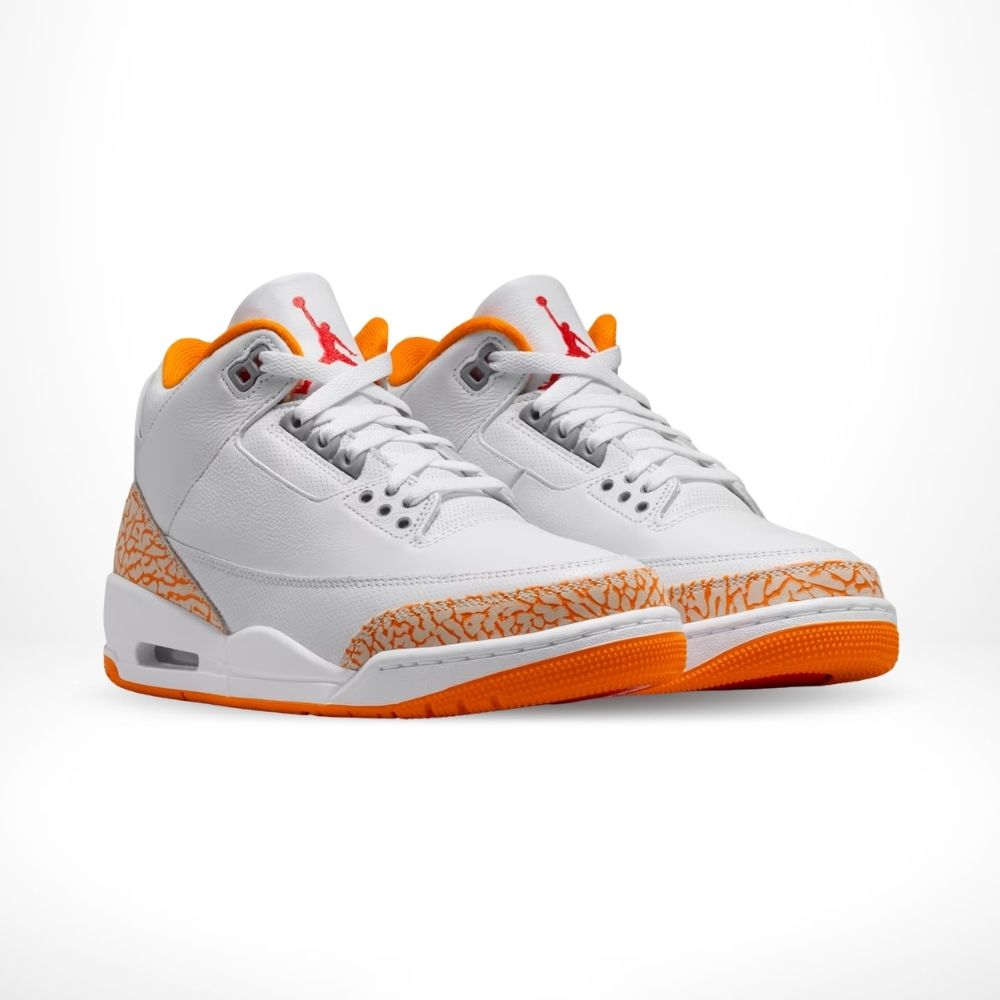 Air Jordan 3 Orange Citrus in White - product image from the listing.
