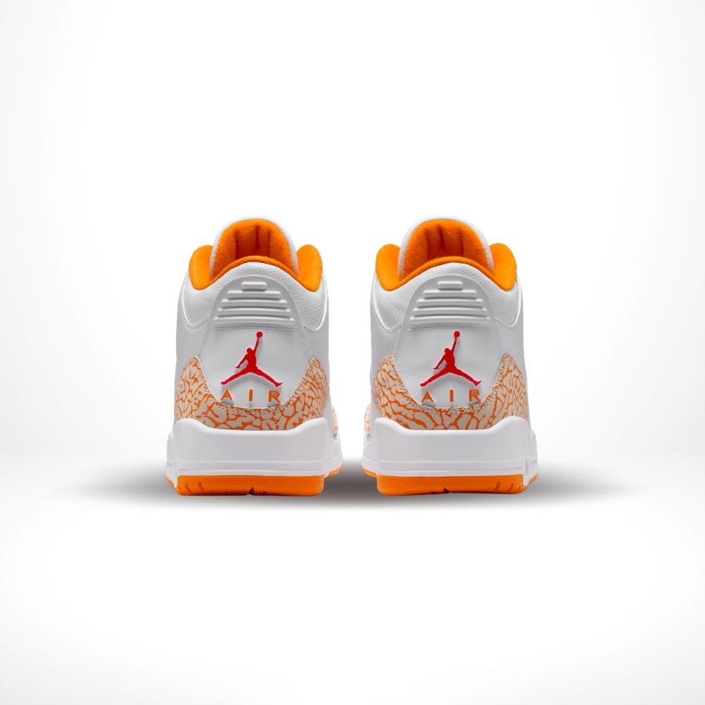 Air Jordan 3 Orange Citrus in White - product image from the listing.