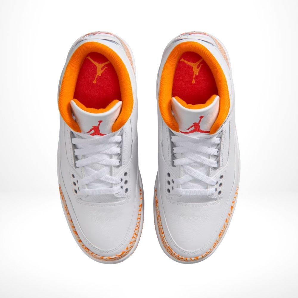 Air Jordan 3 Orange Citrus in White - product image from the listing.