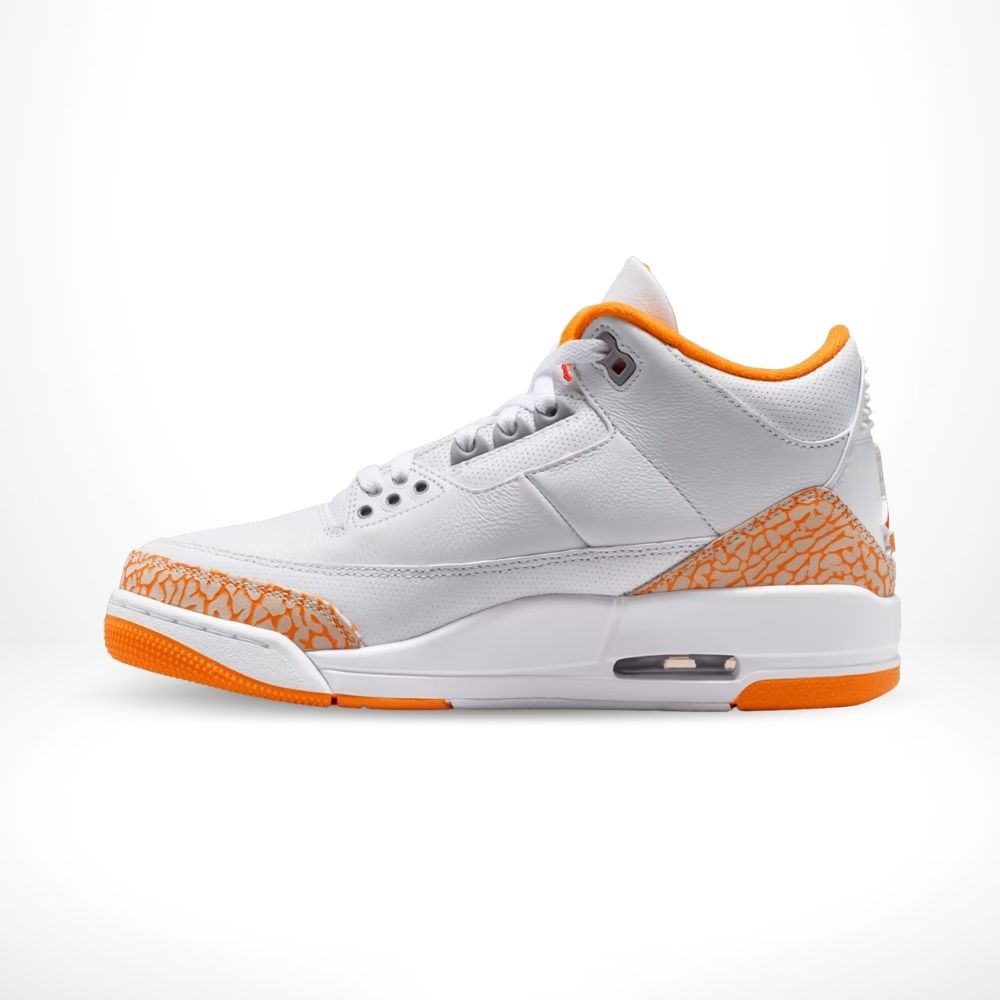 Air Jordan 3 Orange Citrus in White - product image from the listing.