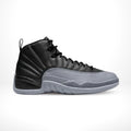 Air Jordan 12 in Black Wolf Grey - product image from the listing.