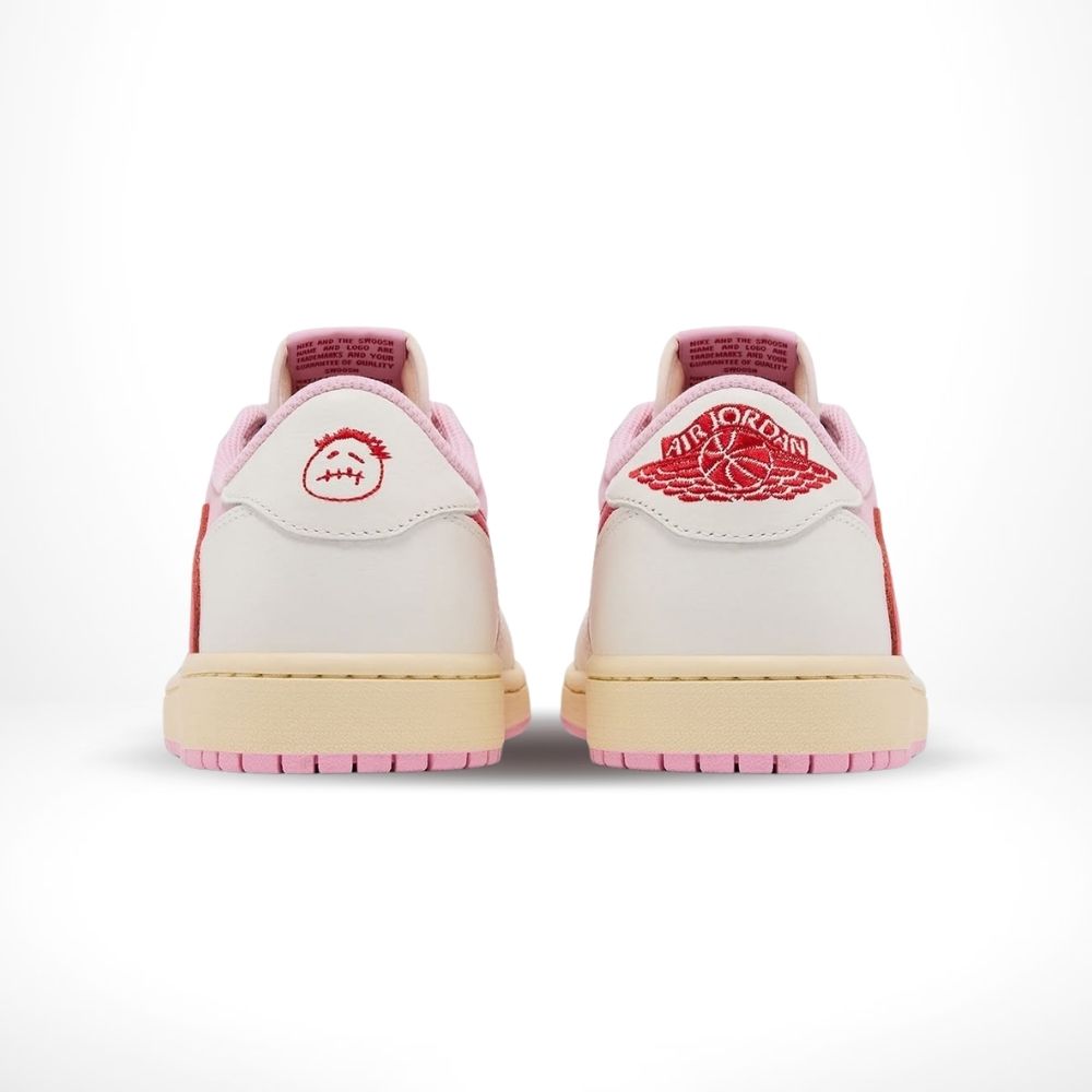 Air Jordan 1 Retro Low OG x Travis Scott Sail Tropical in Pink - product image from the listing.