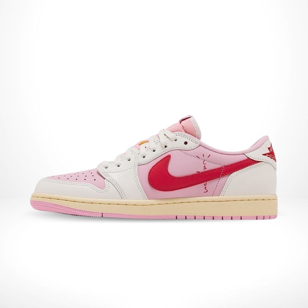 Air Jordan 1 Retro Low OG x Travis Scott Sail Tropical in Pink - product image from the listing.