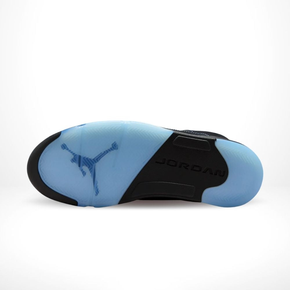 Air Jordan 5 Retro in Black University Blue - product image from the listing.